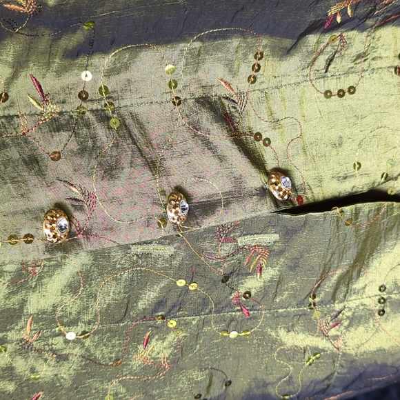 Green Vintage sequin jacket - Picture 3 of 8